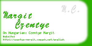 margit czentye business card